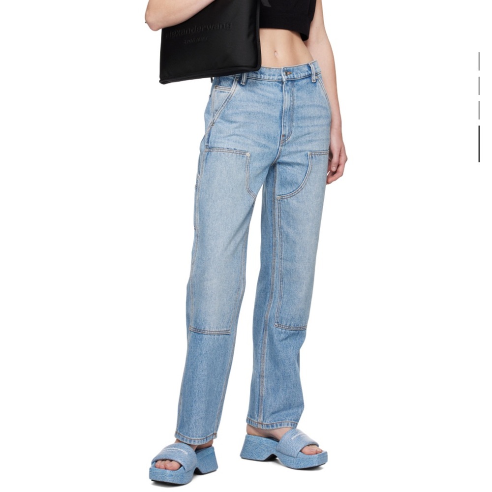 Alexander Wang Blue EZ Slouch Carpenter Jeans